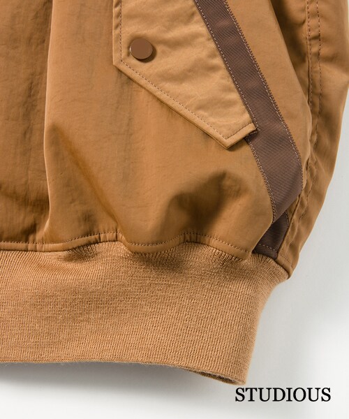 Name.（ネーム）の「ナイロンMA-1タイプブルゾン ブラック（その他・メンズ・BLK/BRN・0/1）」の7枚目の写真