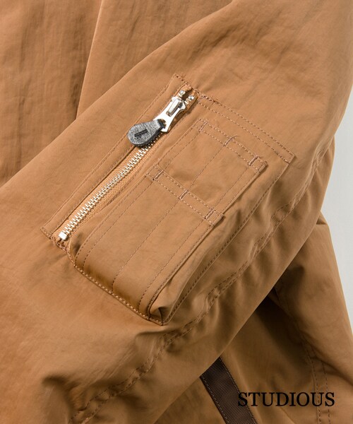 Name.（ネーム）の「ナイロンMA-1タイプブルゾン ブラック（その他・メンズ・BLK/BRN・0/1）」の5枚目の写真