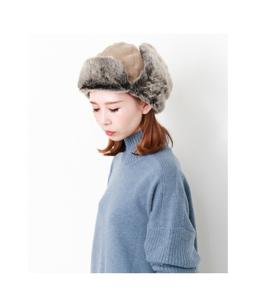 KBF（ケイビーエフ）の「フライトHAT（帽子・レディース・BLACK/CAMEL・one）」の3枚目の写真