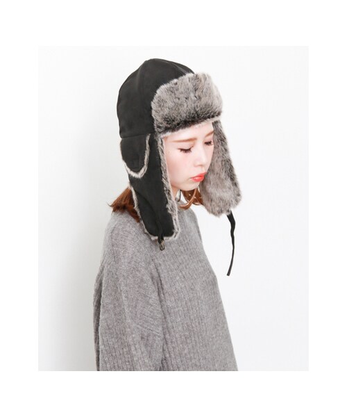 KBF（ケイビーエフ）の「フライトHAT（帽子・レディース・BLACK/CAMEL・one）」の4枚目の写真