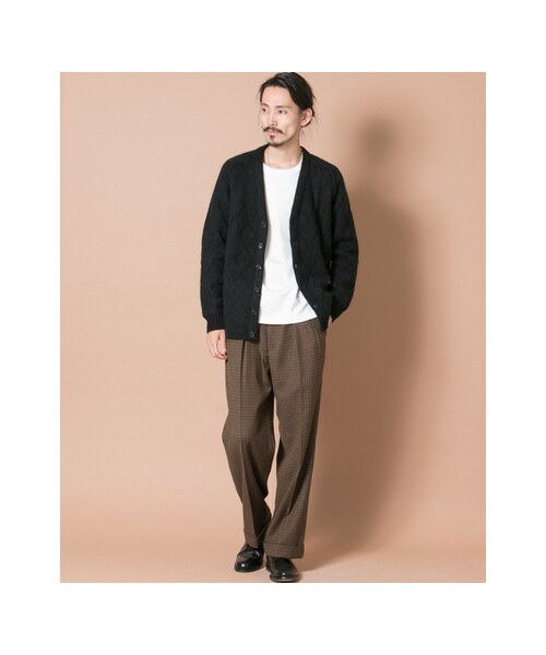 URBAN RESEARCH（アーバンリサーチ）の「ZUBON GUNCLUB CHECK 2TUCK WIDE（パンツ・メンズ・BLACK/CAMEL・1/2/3）」の6枚目の写真