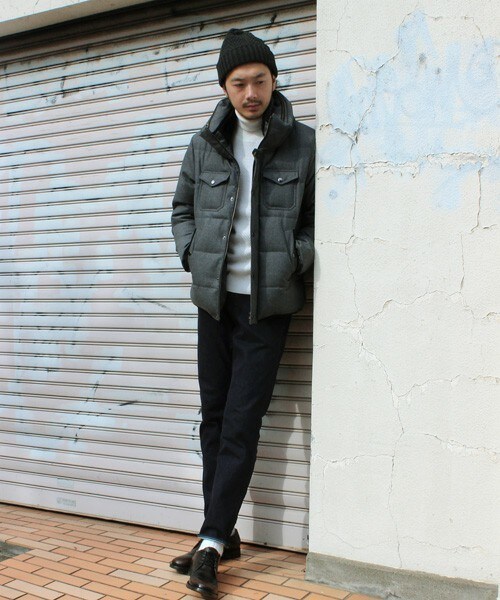 MEN'S BIGI(メンズビギ)の「【渡部篤郎さん着用 メンズクラブ12月号 掲載商品】ボリュームネックフードダウンジャケット/フランネルアムンゼン(ダウンジャケット/コート・メンズ・グレー/ネイビー・SS/S/M/L)」の11枚目の写真