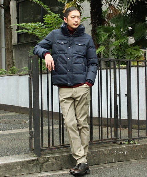 MEN'S BIGI(メンズビギ)の「【渡部篤郎さん着用 メンズクラブ12月号 掲載商品】ボリュームネックフードダウンジャケット/フランネルアムンゼン(ダウンジャケット/コート・メンズ・グレー/ネイビー・SS/S/M/L)」の14枚目の写真