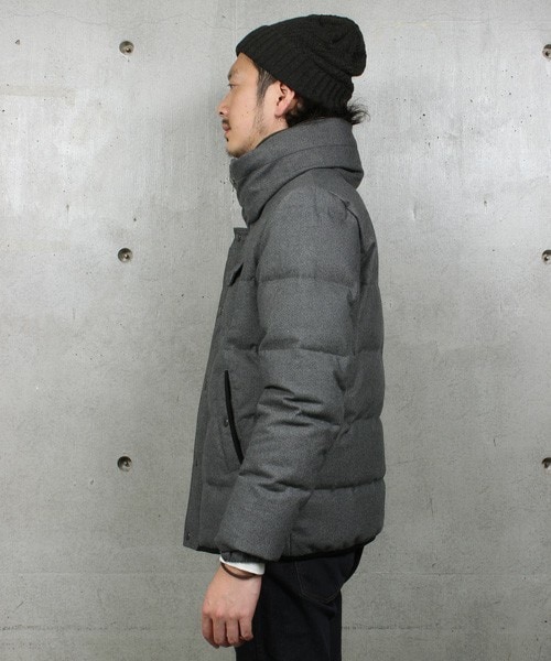MEN'S BIGI(メンズビギ)の「【渡部篤郎さん着用 メンズクラブ12月号 掲載商品】ボリュームネックフードダウンジャケット/フランネルアムンゼン(ダウンジャケット/コート・メンズ・グレー/ネイビー・SS/S/M/L)」の6枚目の写真