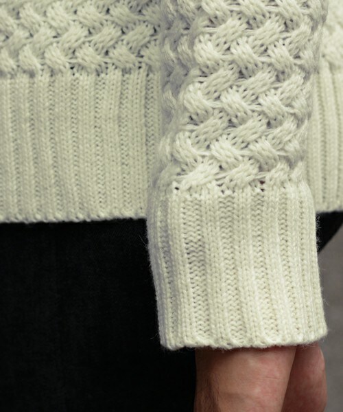 UNION STATION（ユニオンステーション）の「【2016-17AW商品】グラデーションクルーネックニット（ニット/セーター・メンズ・ホワイト系その他/その他1・S/M/L/LL）」の6枚目の写真