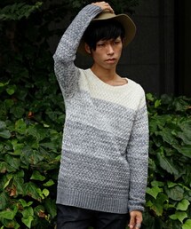 UNION STATION | 【2016-17AW商品】グラデーションクルーネックニット(ニット/セーター)