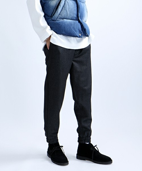 極美品】プリーツプリーズ 23SS ワイド ジョガーパンツ L ブルー 近年