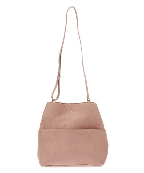 MERCURYDUO（マーキュリーデュオ）の「フェイクスエードリングＢＡＧ（バッグ・レディース・ライトグレー/ベビーピンク/ベージュ・F）」の3枚目の写真