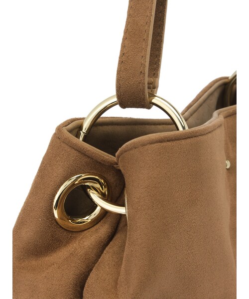 MERCURYDUO（マーキュリーデュオ）の「フェイクスエードリングＢＡＧ（バッグ・レディース・ライトグレー/ベビーピンク/ベージュ・F）」の7枚目の写真