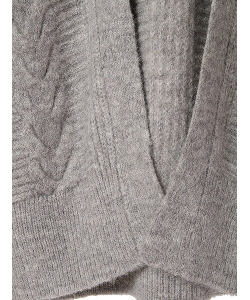 31 Sons de mode（トランテアン　ソン　ドゥ　モード）の「≪新作≫アルパカストレッチ地柄Mixトッパーカーディガン《予約アイテム》（トップス・レディース・ライトグレー/オフホワイト/サックスブルー・36）」の6枚目の写真