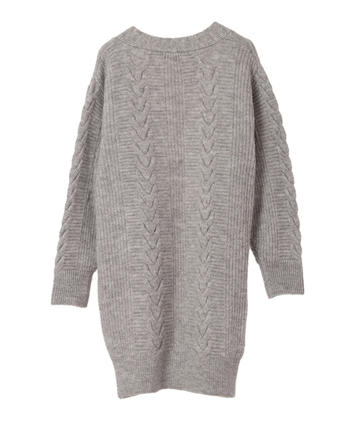 31 Sons de mode（トランテアン　ソン　ドゥ　モード）の「≪新作≫アルパカストレッチ地柄Mixトッパーカーディガン《予約アイテム》（トップス・レディース・ライトグレー/オフホワイト/サックスブルー・36）」の7枚目の写真