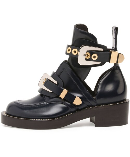 BALENCIAGA（バレンシアガ）の「Balenciaga Flat Moto Ankle Boot w/Buckles（ブーツ・レディース・Black・7B/37EU/6.5B/36.5EU）」の4枚目の写真