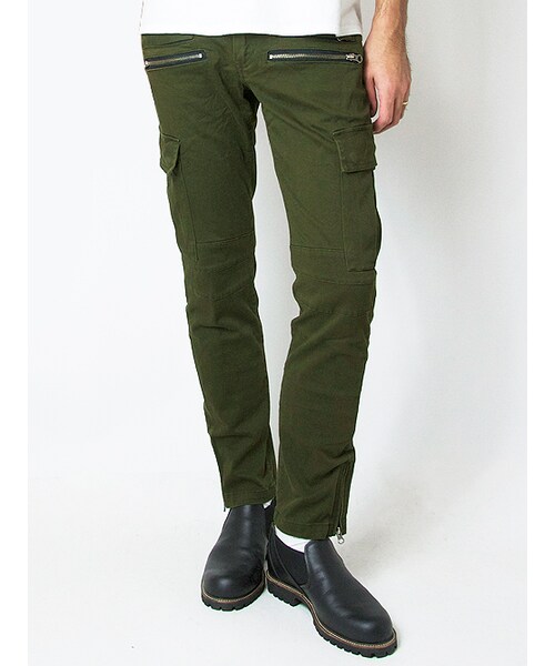 Luv maison(ラブメゾン)の「ツイルストレッチバイカーゴパンツ(パンツ・メンズ・ブラック/カーキ・M/L)」の12枚目の写真