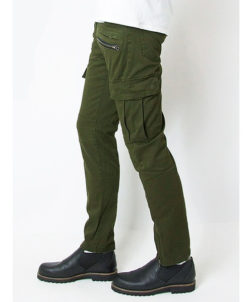 Luv maison(ラブメゾン)の「ツイルストレッチバイカーゴパンツ(パンツ・メンズ・ブラック/カーキ・M/L)」の13枚目の写真