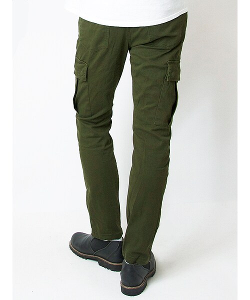 Luv maison(ラブメゾン)の「ツイルストレッチバイカーゴパンツ(パンツ・メンズ・ブラック/カーキ・M/L)」の14枚目の写真
