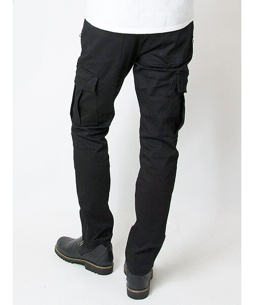 Luv maison(ラブメゾン)の「ツイルストレッチバイカーゴパンツ(パンツ・メンズ・ブラック/カーキ・M/L)」の3枚目の写真