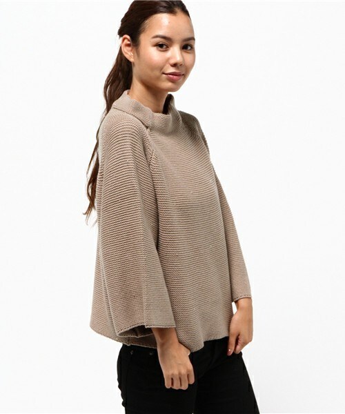 archives（アルシーヴ）の「5Gガーター編みボトルネック（ニット/セーター・レディース・ベージュ/サックスブルー/ピンク・MEDIUM）」の2枚目の写真