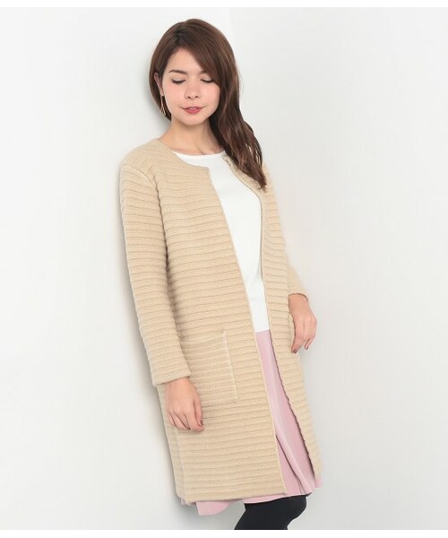 ROPE' PICNIC（ロペピクニック）の「ノーカラーグログランニットコート