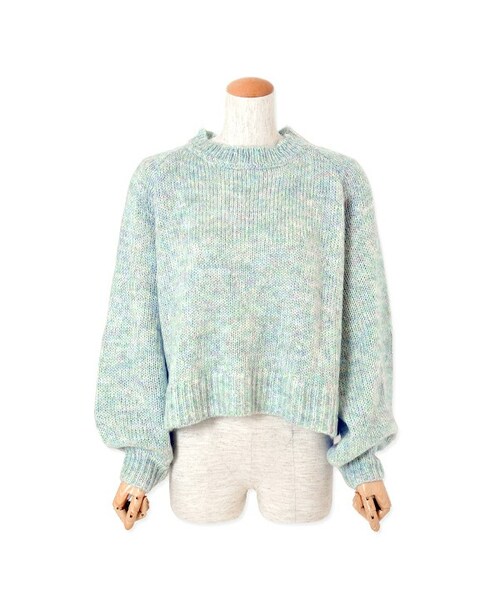 flower（フラワー）の「blightness knit top ～ﾌﾞﾗｲﾄﾈｽﾆｯﾄﾄｯﾌﾟ（ニット/セーター・レディース・pink/mint・FREE）」の2枚目の写真