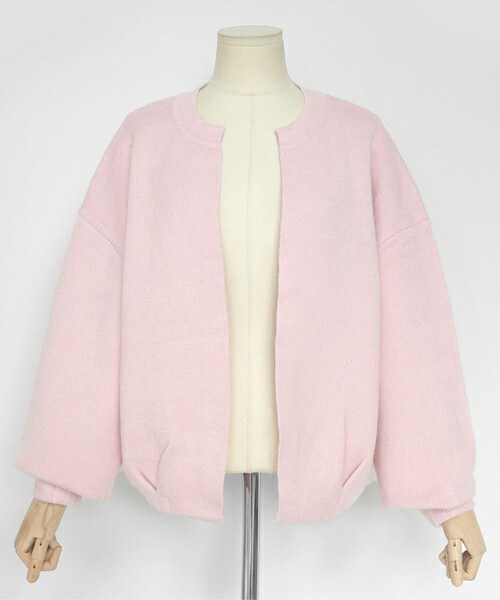 DHOLIC（ディーホリック）の「ラウンドネックハイゲージニットカーディガン（カーディガン/ボレロ・レディース・ネイビー/ピンク/ブラック/ベージュ/ホワイト/ワイン・FREE）」の5枚目の写真