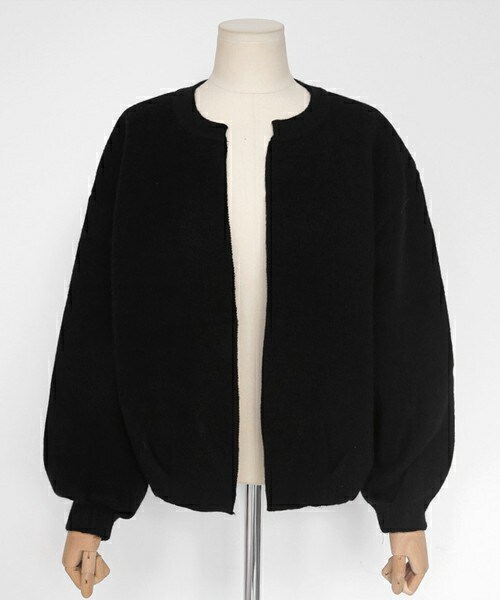 DHOLIC（ディーホリック）の「ラウンドネックハイゲージニットカーディガン（カーディガン/ボレロ・レディース・ネイビー/ピンク/ブラック/ベージュ/ホワイト/ワイン・FREE）」の3枚目の写真