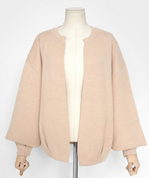 DHOLIC（ディーホリック）の「ラウンドネックハイゲージニットカーディガン（カーディガン/ボレロ・レディース・ネイビー/ピンク/ブラック/ベージュ/ホワイト/ワイン・FREE）」の4枚目の写真