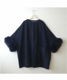 GRACE CONTINENTAL | GRACE CONTINENTAL　ファーカフスポンチョコート(ポンチョ)