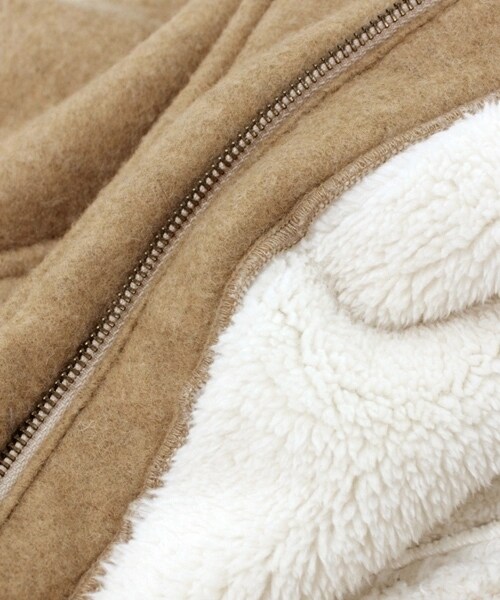 RNA-N（アールエヌエーエヌ）の「＜予約＞ボンディングZip upジャケット（ジャケット/アウター・レディース・ベージュ/カーキ/チャコール・M）」の14枚目の写真