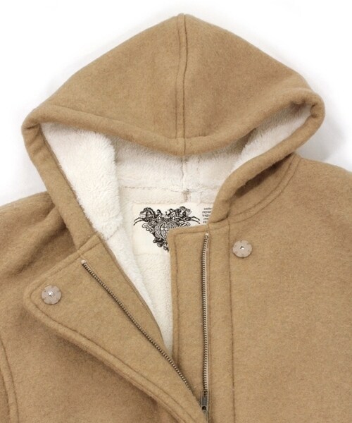 RNA-N（アールエヌエーエヌ）の「＜予約＞ボンディングZip upジャケット（ジャケット/アウター・レディース・ベージュ/カーキ/チャコール・M）」の9枚目の写真