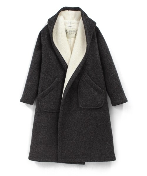 RNA-N（アールエヌエーエヌ）の「＜予約＞ボンディングガウン（ジャケット/アウター・レディース・ベージュ/カーキ/チャコール・M）」の3枚目の写真