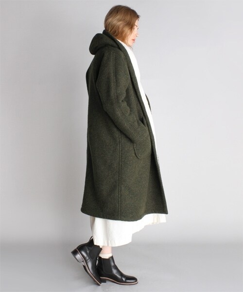 RNA-N（アールエヌエーエヌ）の「＜予約＞ボンディングガウン（ジャケット/アウター・レディース・ベージュ/カーキ/チャコール・M）」の11枚目の写真