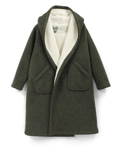 RNA-N（アールエヌエーエヌ）の「＜予約＞ボンディングガウン（ジャケット/アウター・レディース・ベージュ/カーキ/チャコール・M）」の2枚目の写真