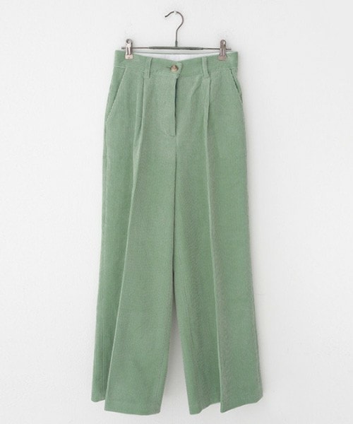 DHOLIC（ディーホリック）の「ハイウエストコーデュロイワイドパンツ（その他パンツ・レディース・スカイブルー/グラスグリーン/ディープグリーン・S/M）」の2枚目の写真