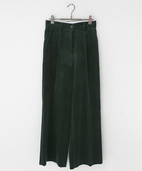 DHOLIC（ディーホリック）の「ハイウエストコーデュロイワイドパンツ（その他パンツ・レディース・スカイブルー/グラスグリーン/ディープグリーン・S/M）」の3枚目の写真