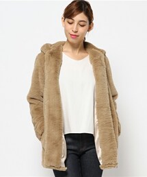 archives | フェイクファーフード付コート(その他アウター)