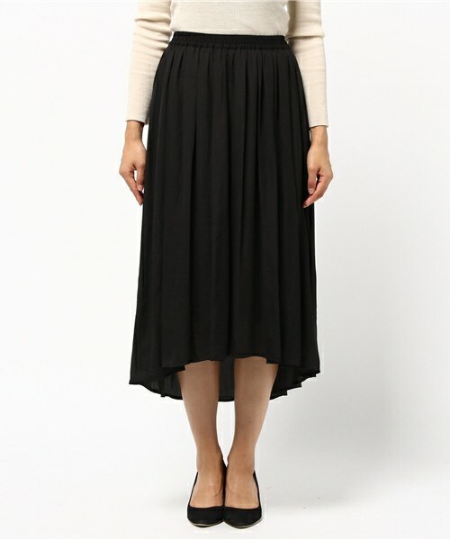 archives（アルシーヴ）の「サテンマキシスカート（スカート・レディース・ブラック/カーキ/キャメル・MEDIUM）」の4枚目の写真