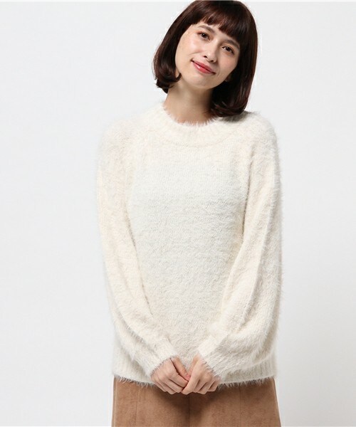 archives（アルシーヴ）の「テンタッチラグランプルオーバー（ニット/セーター・レディース・オフホワイト/グレー/ピンク・MEDIUM）」の2枚目の写真