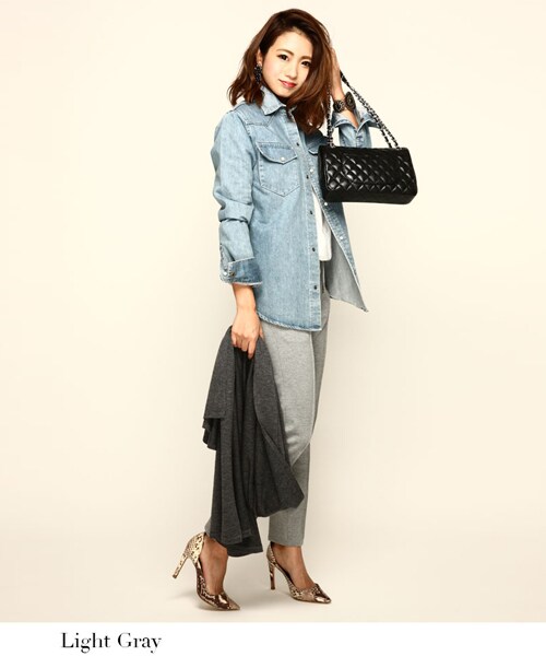 THE STRAND（ストランド）の「THE STRAND(ストランド) センタープリーツ度詰めジャージパンツ（スラックス・レディース・ホワイト/ライトグレー/ネイビー・S/M）」の7枚目の写真