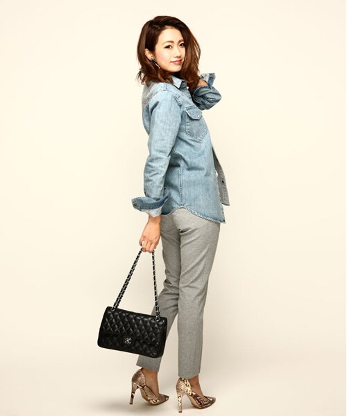 THE STRAND（ストランド）の「THE STRAND(ストランド) センタープリーツ度詰めジャージパンツ（スラックス・レディース・ホワイト/ライトグレー/ネイビー・S/M）」の8枚目の写真