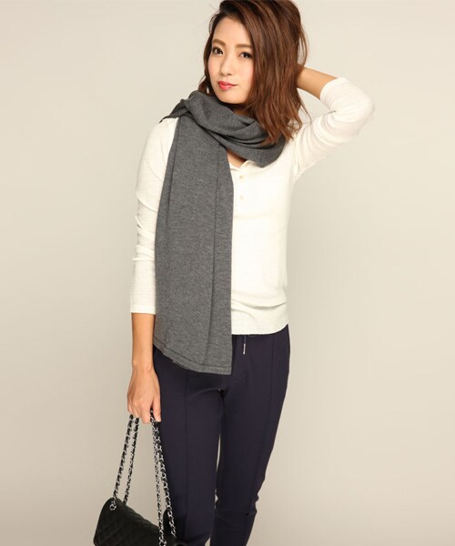 THE STRAND（ストランド）の「THE STRAND(ストランド) センタープリーツ度詰めジャージパンツ（スラックス・レディース・ホワイト/ライトグレー/ネイビー・S/M）」の12枚目の写真