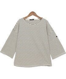 Dailyabout | シンプルルーズフィットボーダー8分袖Tシャツ(P0000VOF)(Tシャツ/カットソー)