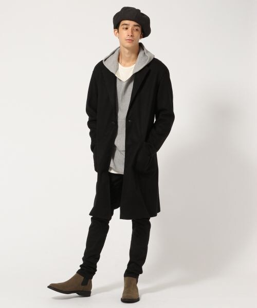 RAGEBLUE（レイジブルー）の「ウールガウンコート（ジャケット/アウター・ブラック/グリーン）」の12枚目の写真