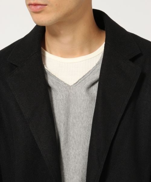 RAGEBLUE（レイジブルー）の「ウールガウンコート（ジャケット/アウター・ブラック/グリーン）」の5枚目の写真