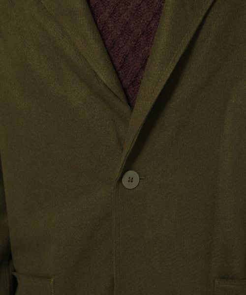 RAGEBLUE（レイジブルー）の「ウールガウンコート（ジャケット/アウター・ブラック/グリーン）」の11枚目の写真