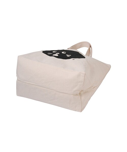 Ne-net（ネネット）の「にゃー / にゃーバッグ / トートバッグ（バッグ・off white -○・サイズ,タテ,ヨコ,マチ,持ち手,-,37.5,46,21.5,55,）」の5枚目の写真