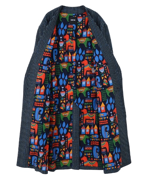 Ne-net(ネネット)の「ネ・ネット / メンズ モクバノコート / コート(ジャケット/アウター・メンズ・blue 03○/charcoal gray 03○・サイズ,身丈,肩幅,身幅,袖丈,03,100,47,57,63,)」の3枚目の写真