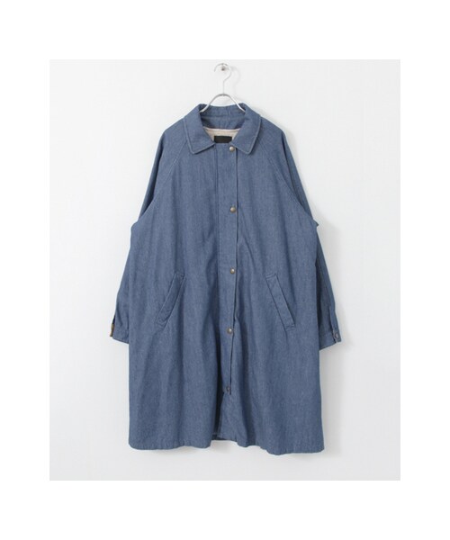 KBF（ケイビーエフ）の「【予約】WEB限定 ボーイフレンドコート（ジャケット/アウター・レディース・BEIGE/BLACK/DENIM・one）」の3枚目の写真