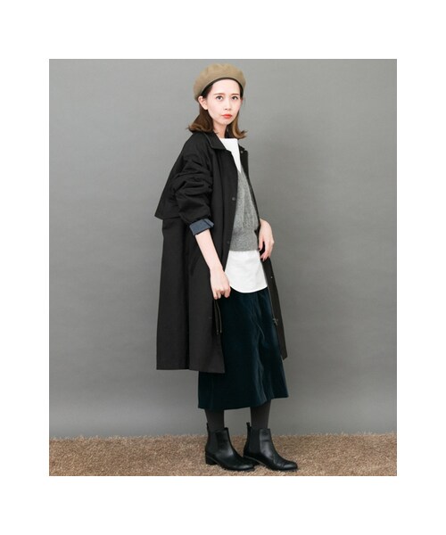 KBF（ケイビーエフ）の「【予約】WEB限定 ボーイフレンドコート（ジャケット/アウター・レディース・BEIGE/BLACK/DENIM・one）」の15枚目の写真