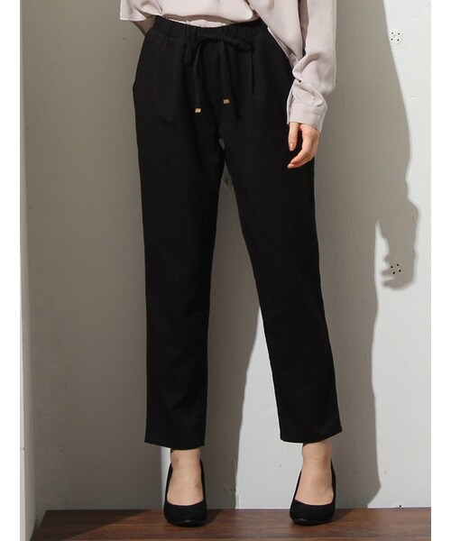 Honeys(ハニーズ)の「イージーテーパードパンツ(パンツ・スキニー・レディース・クロ/コンストライプ/キャメル/杢グレー・M/L)」の2枚目の写真