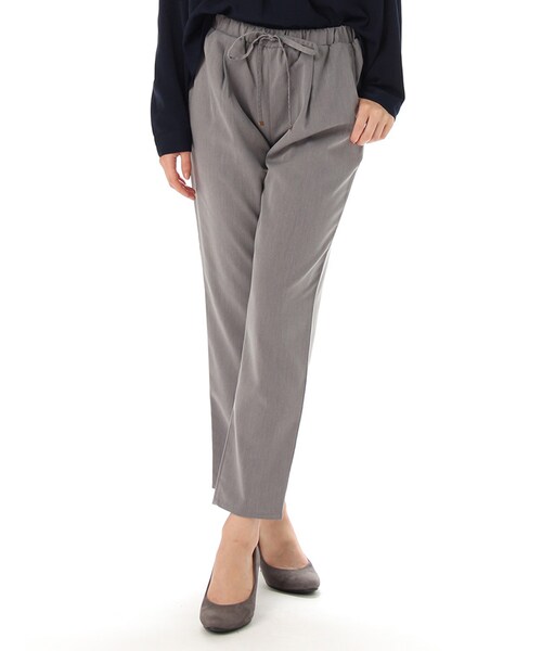 Honeys(ハニーズ)の「イージーテーパードパンツ(パンツ・スキニー・レディース・クロ/コンストライプ/キャメル/杢グレー・M/L)」の3枚目の写真